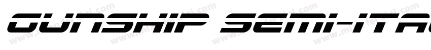 Gunship Semi-Italic字体转换